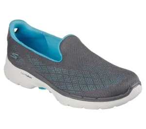 Skechers Go Walk 6 Cosmic Force Charcoal Aqua