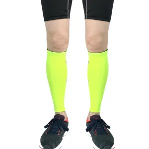 1 Pair Sports Breathable Compression Calf Sleeves Riding Running Protective Gear, Spec: XL (Fluorescent Green)