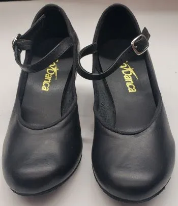 1.25" Meredith Jr. -- Children's Practice Ballroom Shoe -- Black