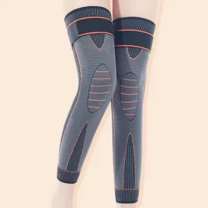 1pair Anti-Slip Compression Straps Keep Warm And Lengthen Knee Pads, Size: S(Warm Orange)