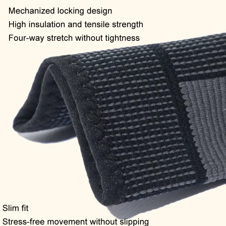 1pair Anti-Slip Compression Straps Keep Warm And Lengthen Knee Pads, Size: XL(Mugwort Orange)