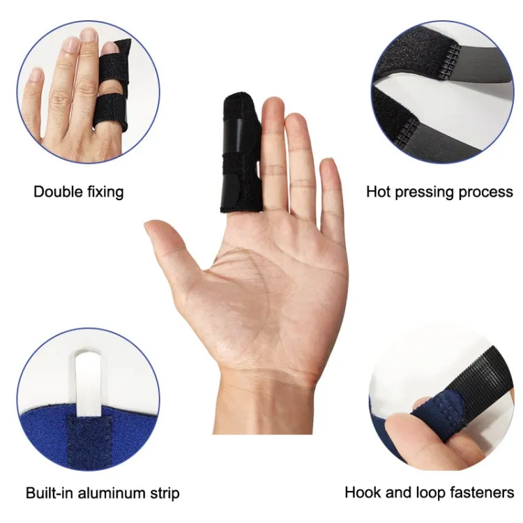 2 PCS Basketball Sprain Protection Fixed Splint Finger Cover(Blue)