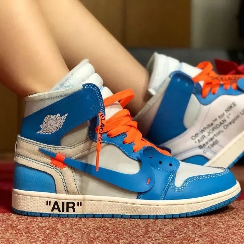 2021 Off-White AJ 1 AJ1 Basketball Shoes Retro High OG The Ten Chicago UNC White AQ0818-148 Men Women Sneakers Shoe