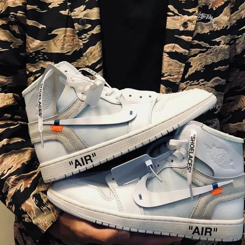 2021 Off-White AJ 1 AJ1 Basketball Shoes Retro High OG The Ten Chicago UNC White AQ0818-148 Men Women Sneakers Shoe