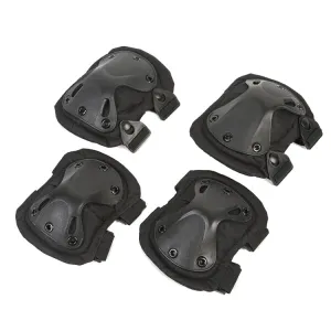 4pcs/set  Sports Knee and Elbow Pads Outdoor Sport Safety Gear Drop(Black)