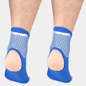 A Pair Sports Ankle Support Compression Ankle Socks Outdoor Basketball Football Mountaineering Protective Gear, Size: S(Colorful Blue)