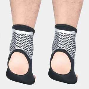 A Pair Sports Ankle Support Compression Ankle Socks Outdoor Basketball Football Mountaineering Protective Gear, Size: XL(Black)