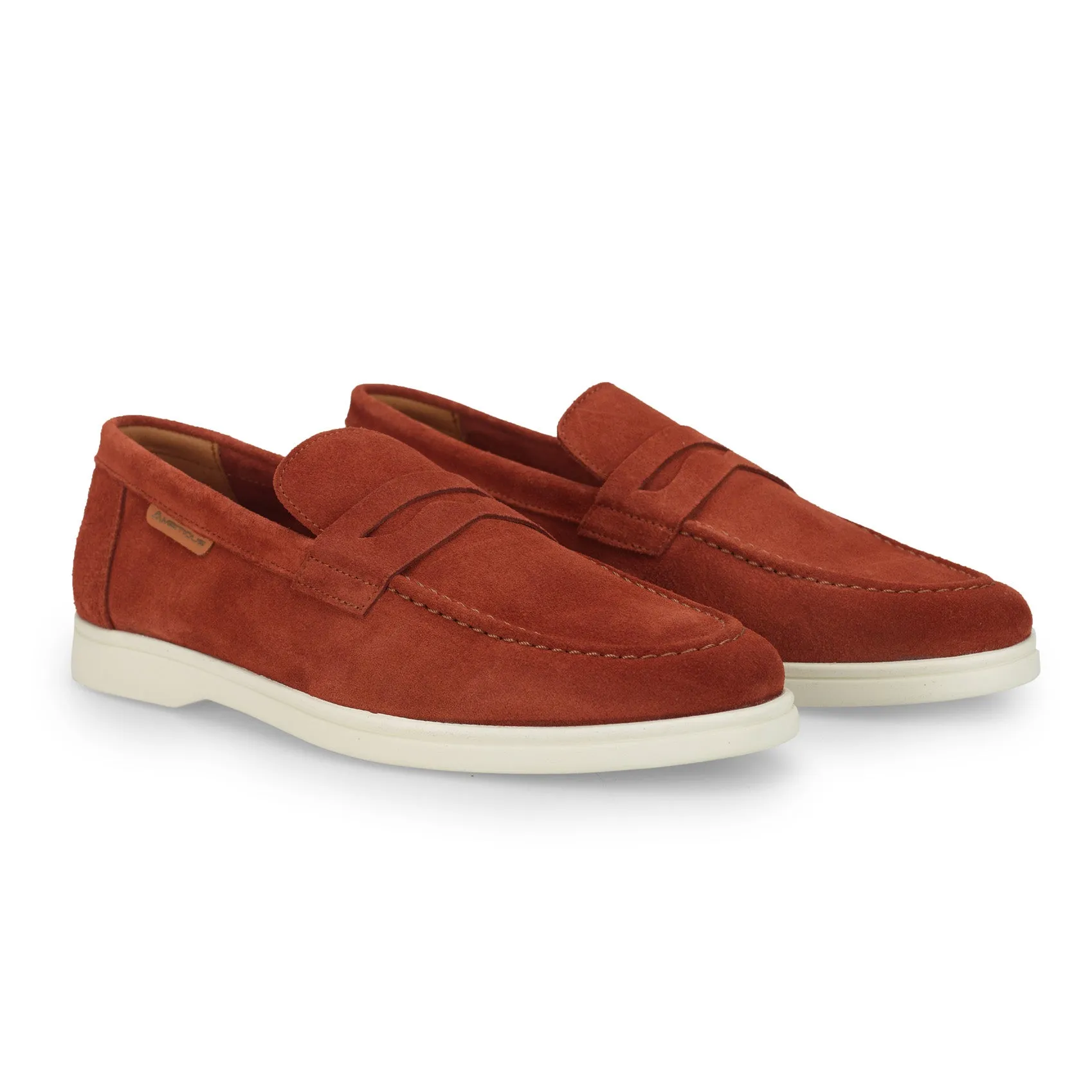 Ambitious Paros Moccasin Shoe - Brick