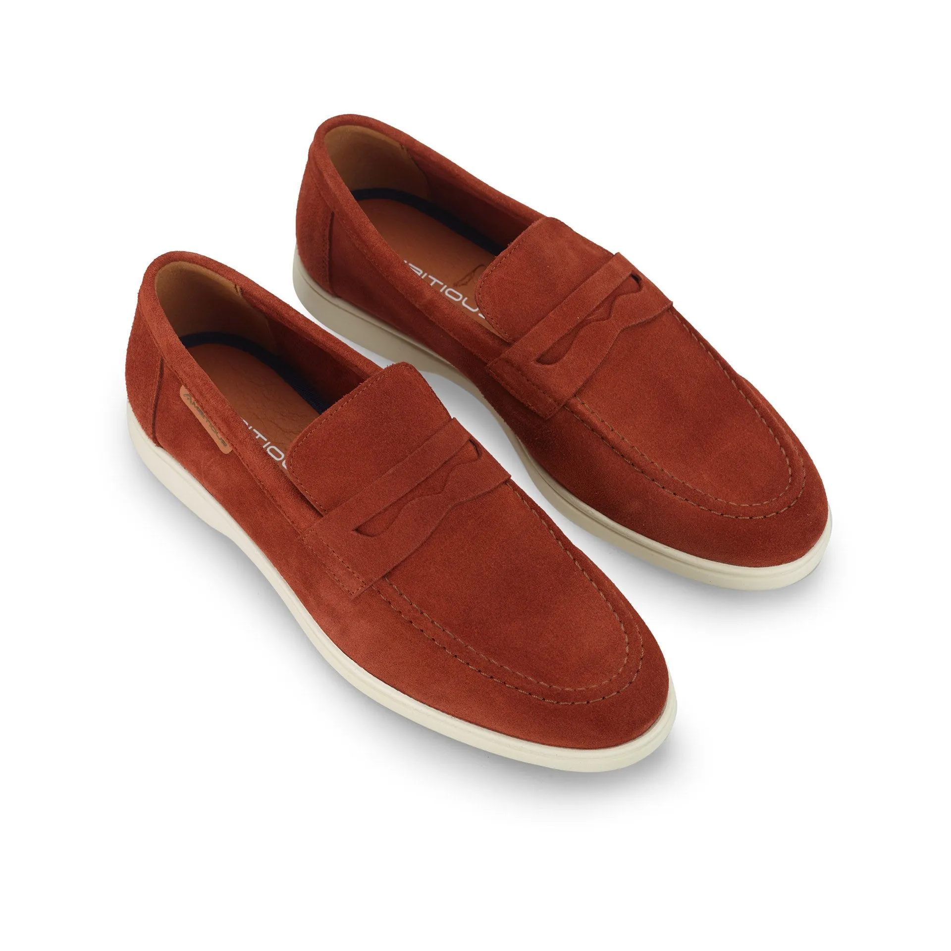 Ambitious Paros Moccasin Shoe - Brick