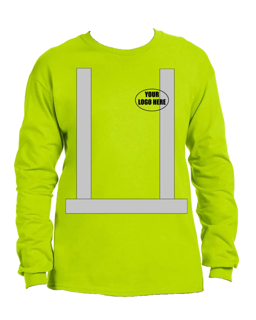 ANSI Reflective Long Sleeve Shirt with Custom Graphic