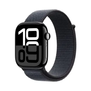 Apple Watch Series 10 GPS   Cellular 42mm Jet Black Aluminium Case with Ink Sport Loop