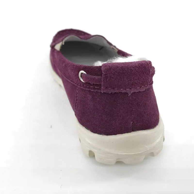 Australian Sheepskin Unisex Casual Flats UGG Moccasin - Wine Red