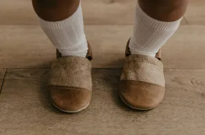 Baby Leather Loafers | Caramel/Latte Two Tone