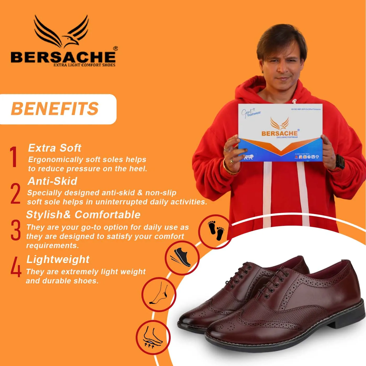 Bersache Sneaker, Loafers ,Casual with extra comfort sneakers for Men 9100 (Tan)