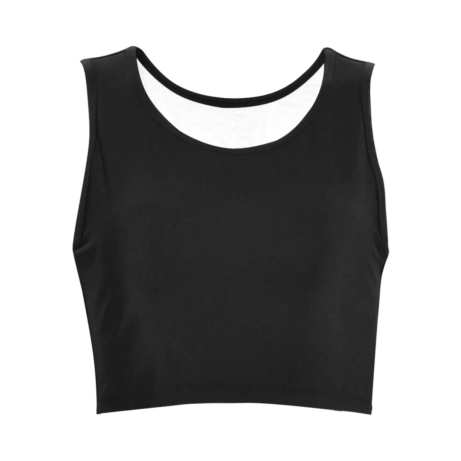 Black Women's Athletic Crop Top