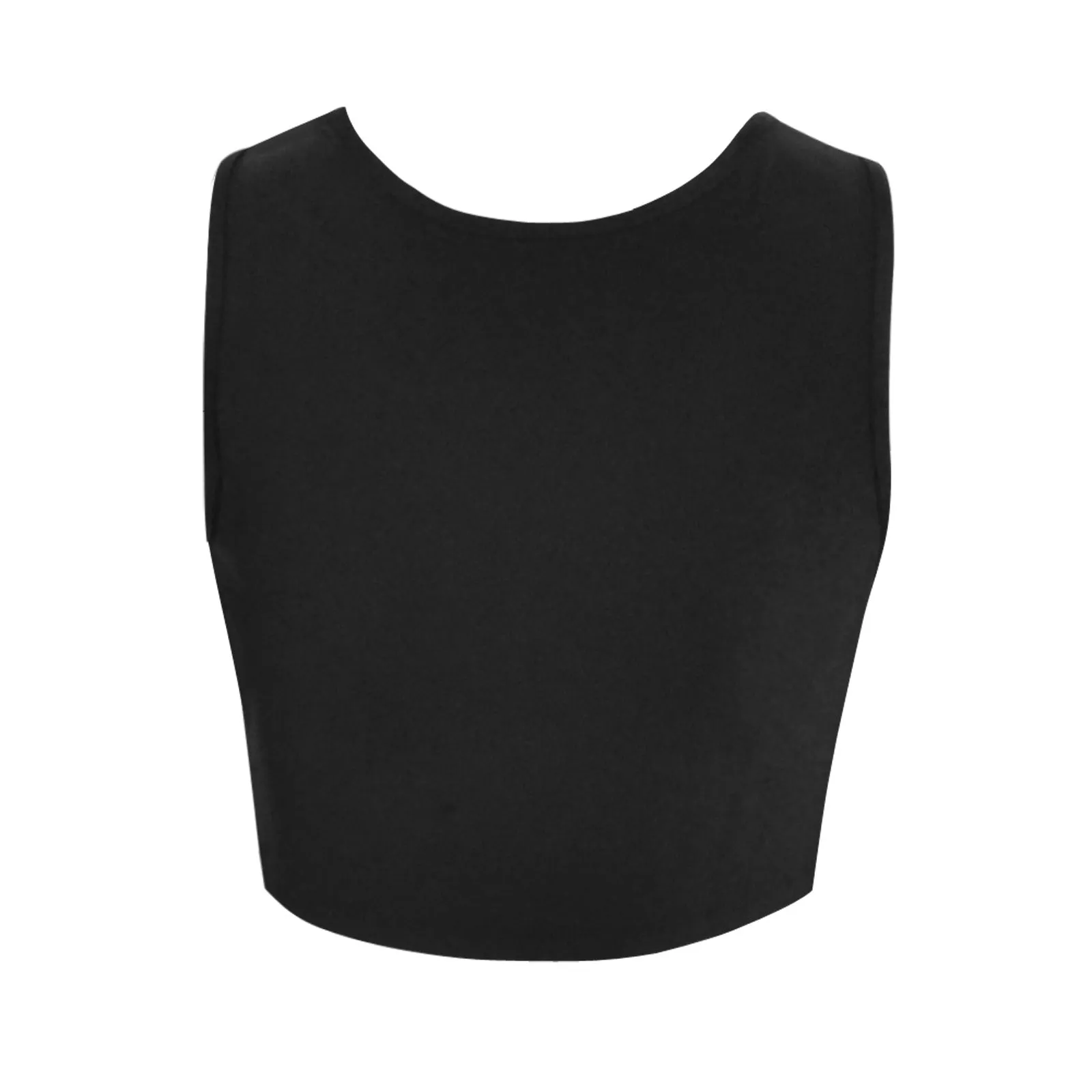 Black Women's Athletic Crop Top