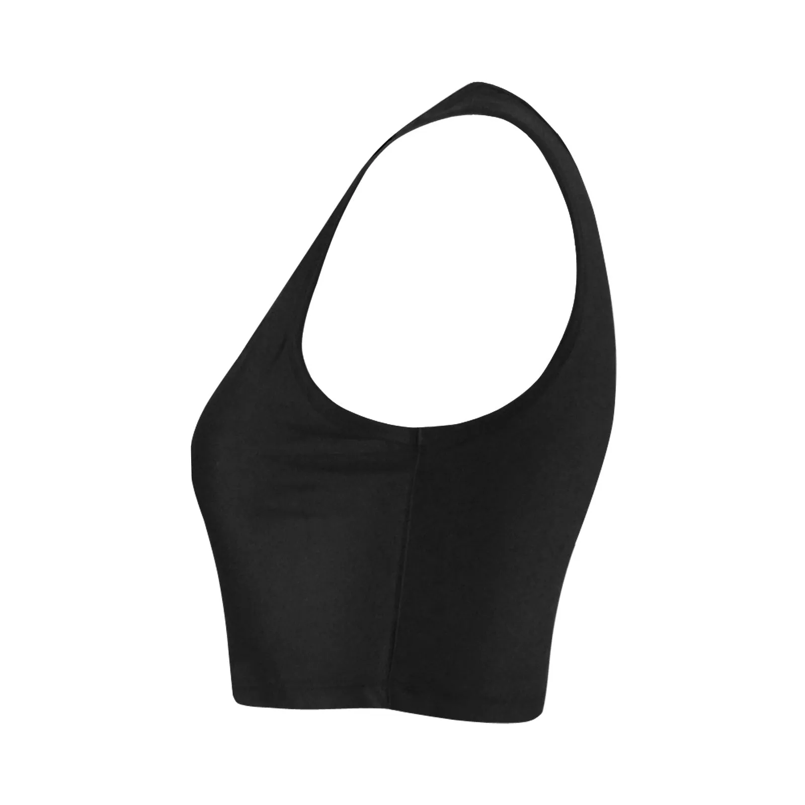 Black Women's Athletic Crop Top