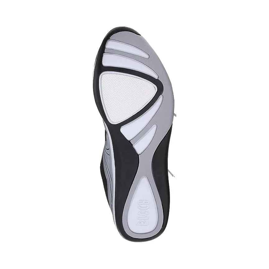 Bloch:  Element Dance Sneaker  | Black & Silver: Full Rubber Sole