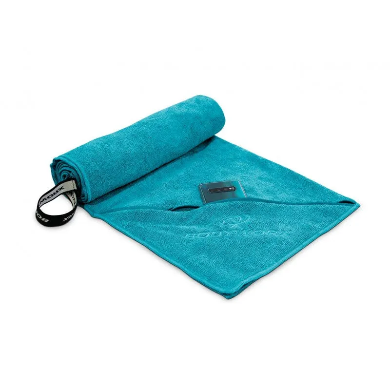 BODYWORX TEAL MICROFIBRE GYM TOWEL