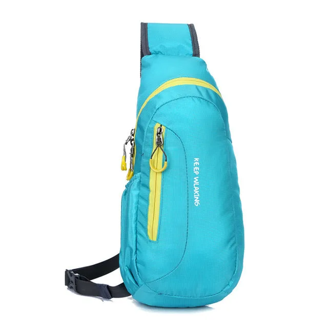 Brand New Unisex Waterproof Nylon Chest Bag Men Women Running Shoulder Bag Diagonal Outdoor Sports Bag sacs de course