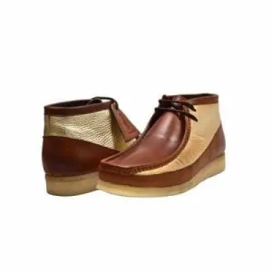 British Walkers Wallabee Boots Walker 100 Men's Cognac and Gold Leather