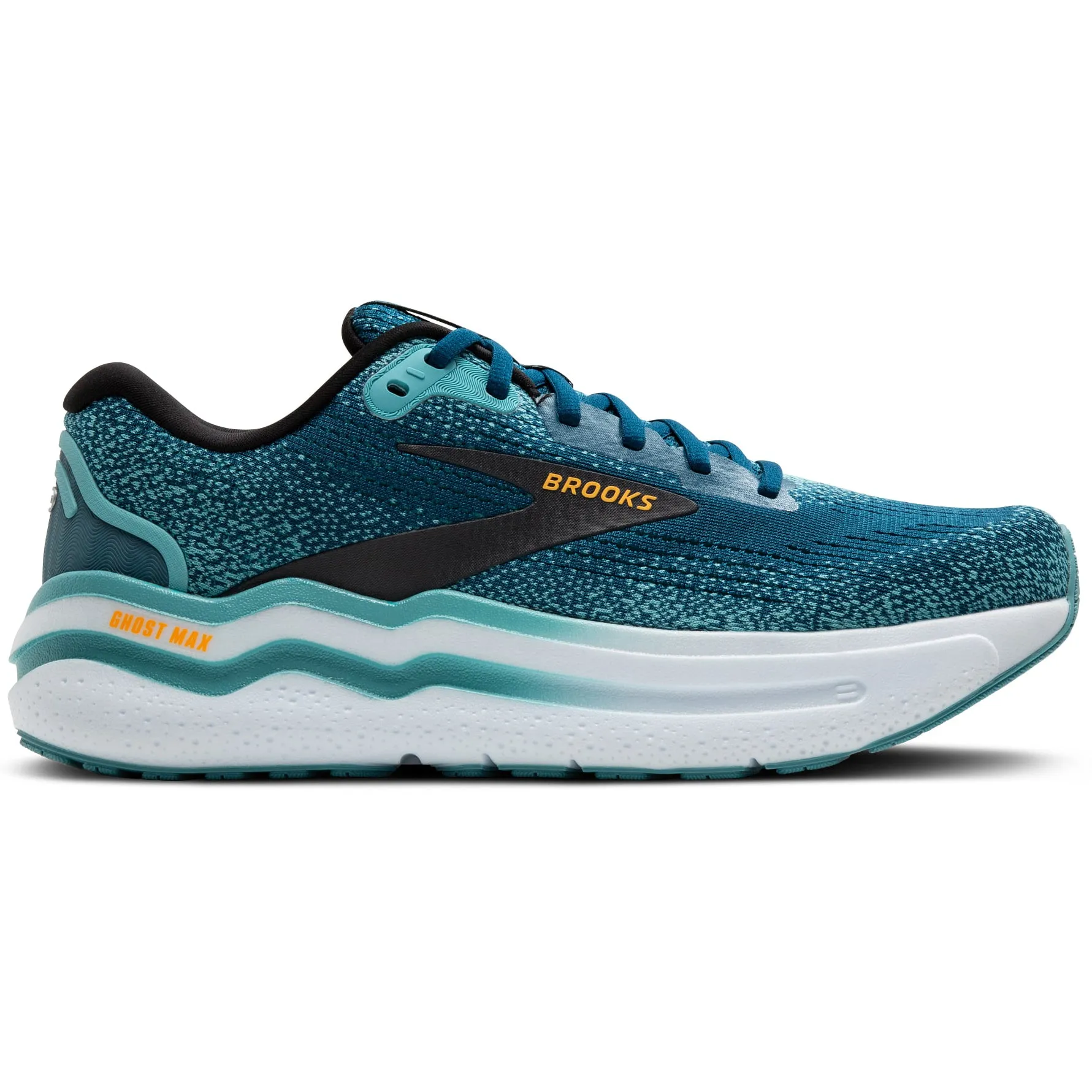 Brooks Men's Ghost Max 2 Moroccan Blue / Aqua / Orange Pop