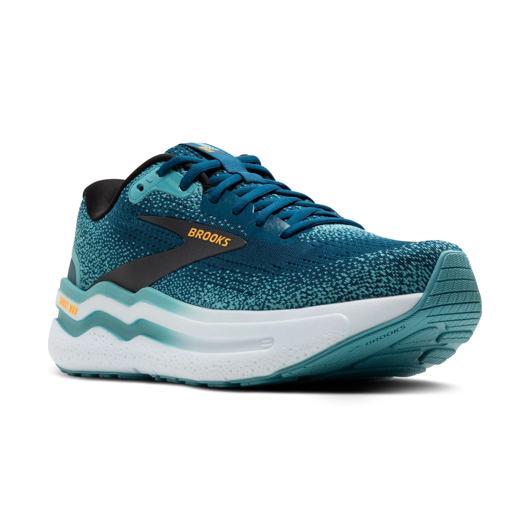 Brooks Men's Ghost Max 2 Moroccan Blue / Aqua / Orange Pop