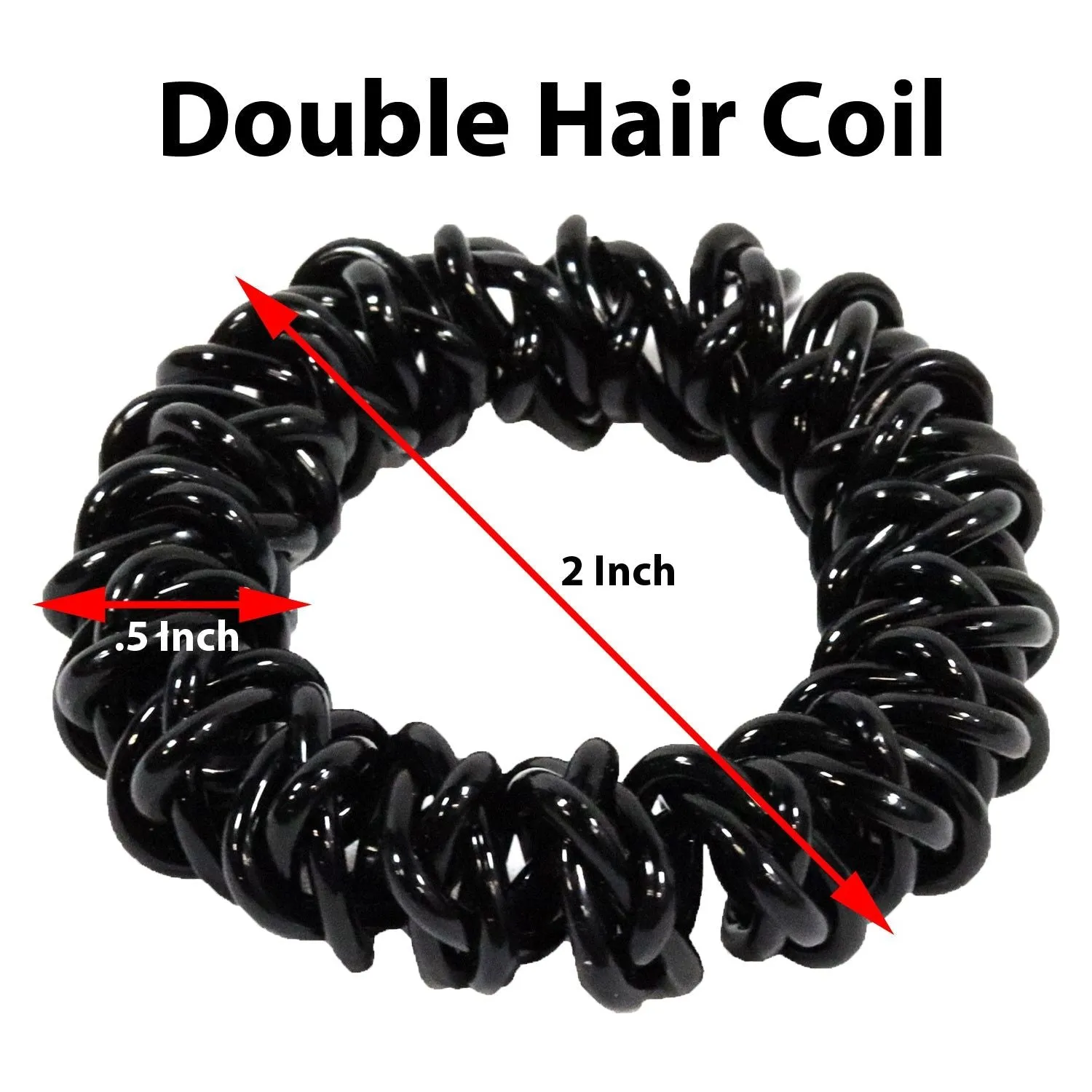 Brown Braided Spiral Hair Ties - 6 Pack