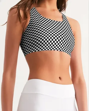 Checkerboard Women's Seamless Sports Bra