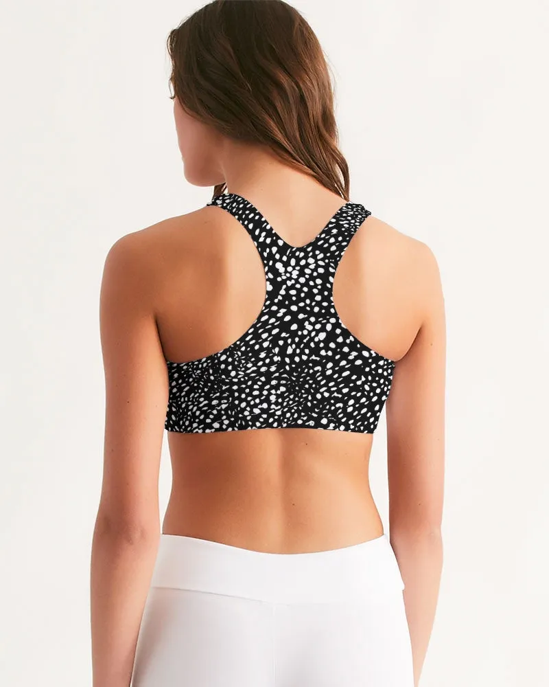 Cheetah black Women's Seamless Sports Bra