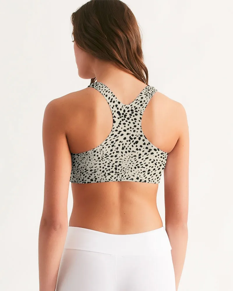 Cheetah Cream Women's Seamless Sports Bra