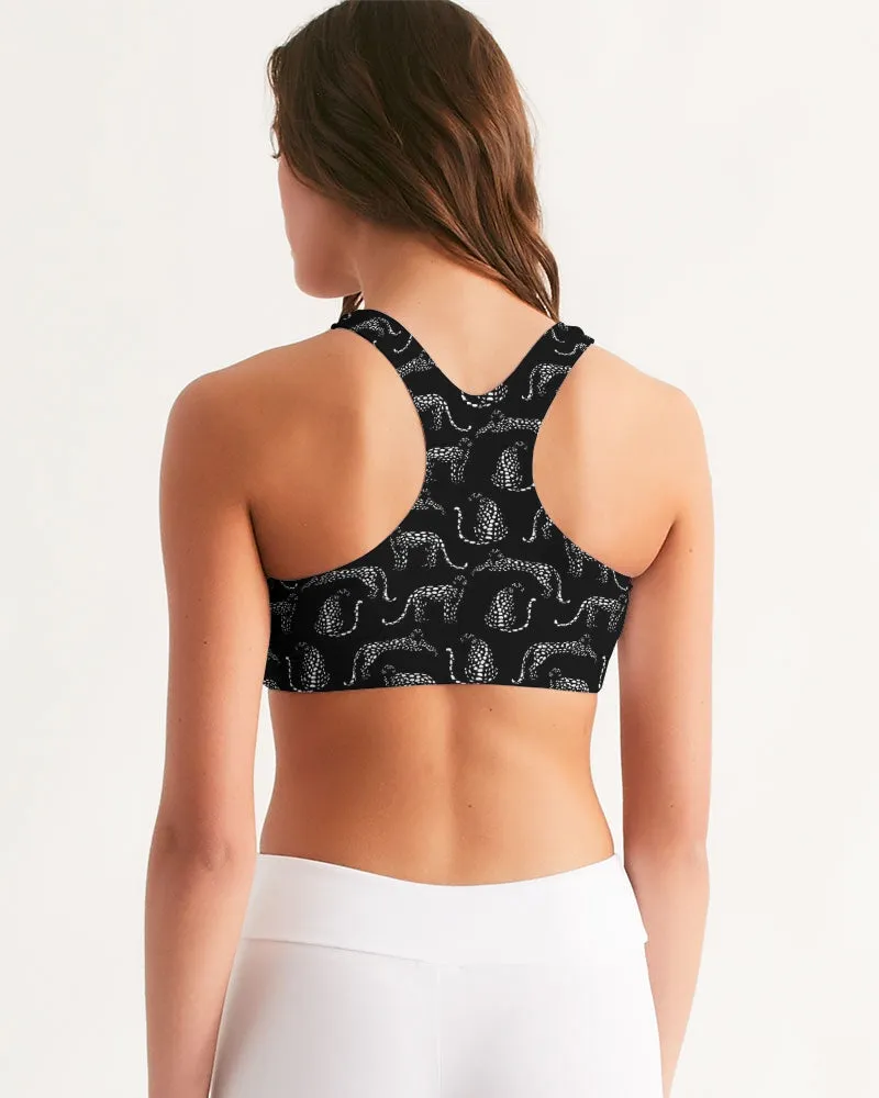 Cheetah Silhouette Women's Seamless Sports Bra