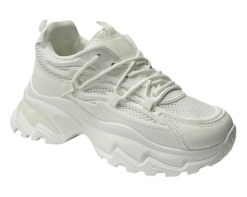 Chunky Sole Lace Up Sports Trainers