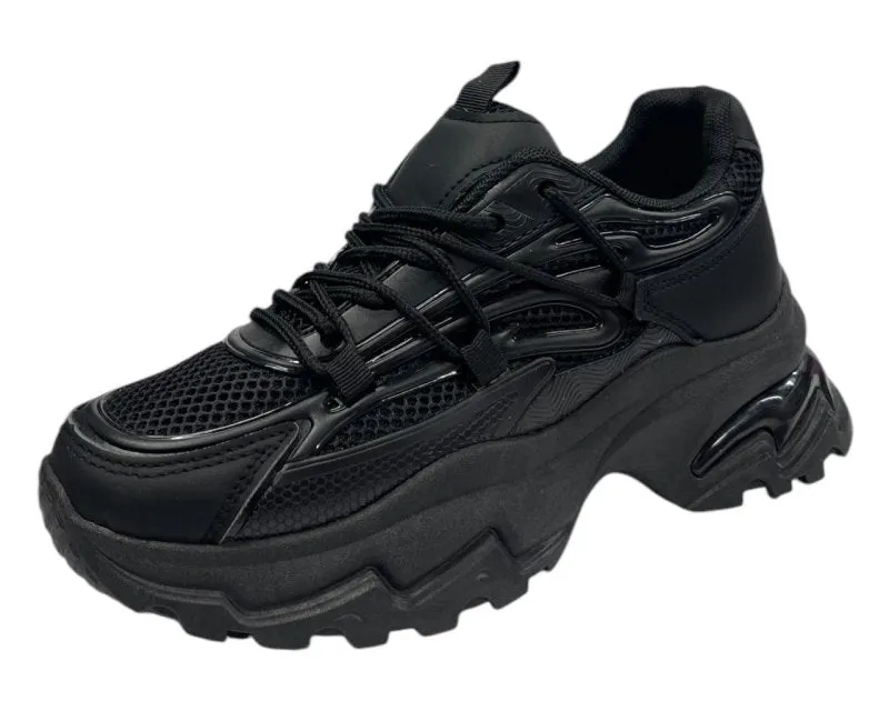 Chunky Sole Lace Up Sports Trainers