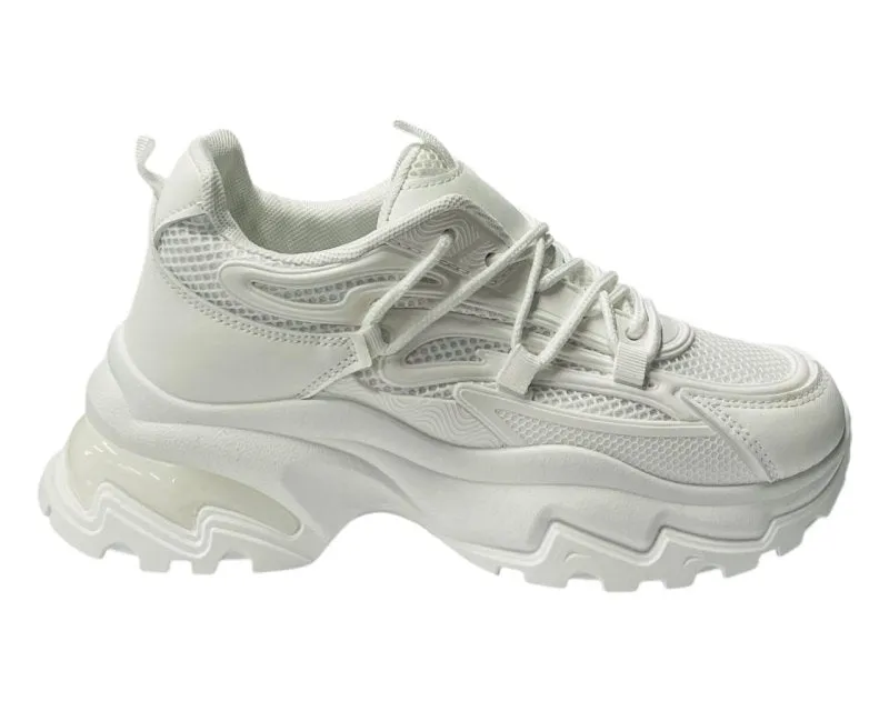 Chunky Sole Lace Up Sports Trainers