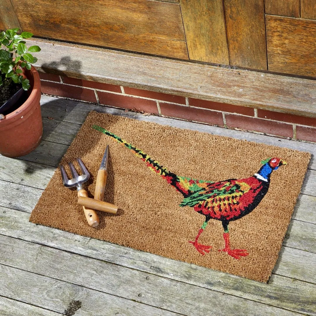 Coir Door Mat Pheasant 45 x 75cm