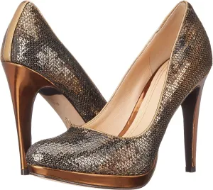 Cole Haan Bronze Chelsea Platform Pumps- 8.5