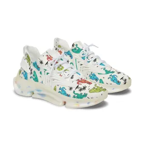 Colorful Dinosaurs Women's Mesh Sneakers