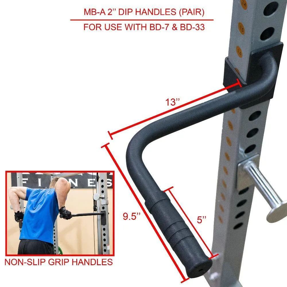 Dip Handle Attachments for 2x2 Power Racks