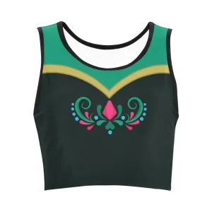 Disney Frozen Anna Women's Athletic Crop Top