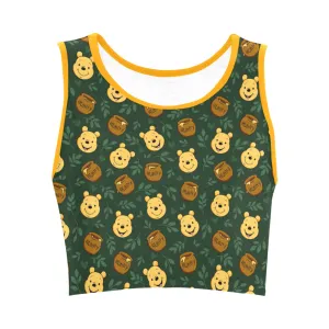 Disney Winnie The Pooh Hunny Women's Athletic Crop Top