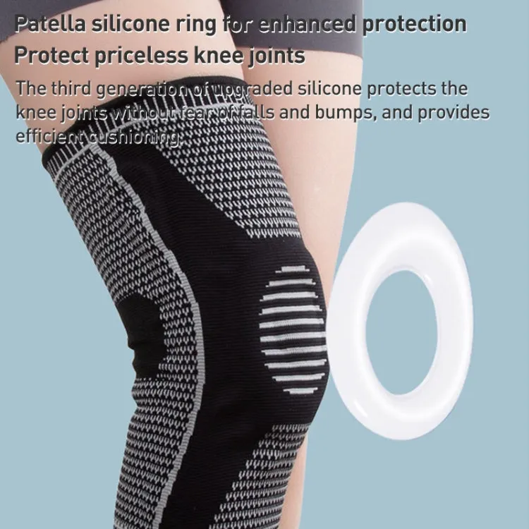 Dual Spring Support Silicone Sports Brace Fitness Protective Pads, Specification:S Size(Blue Black)