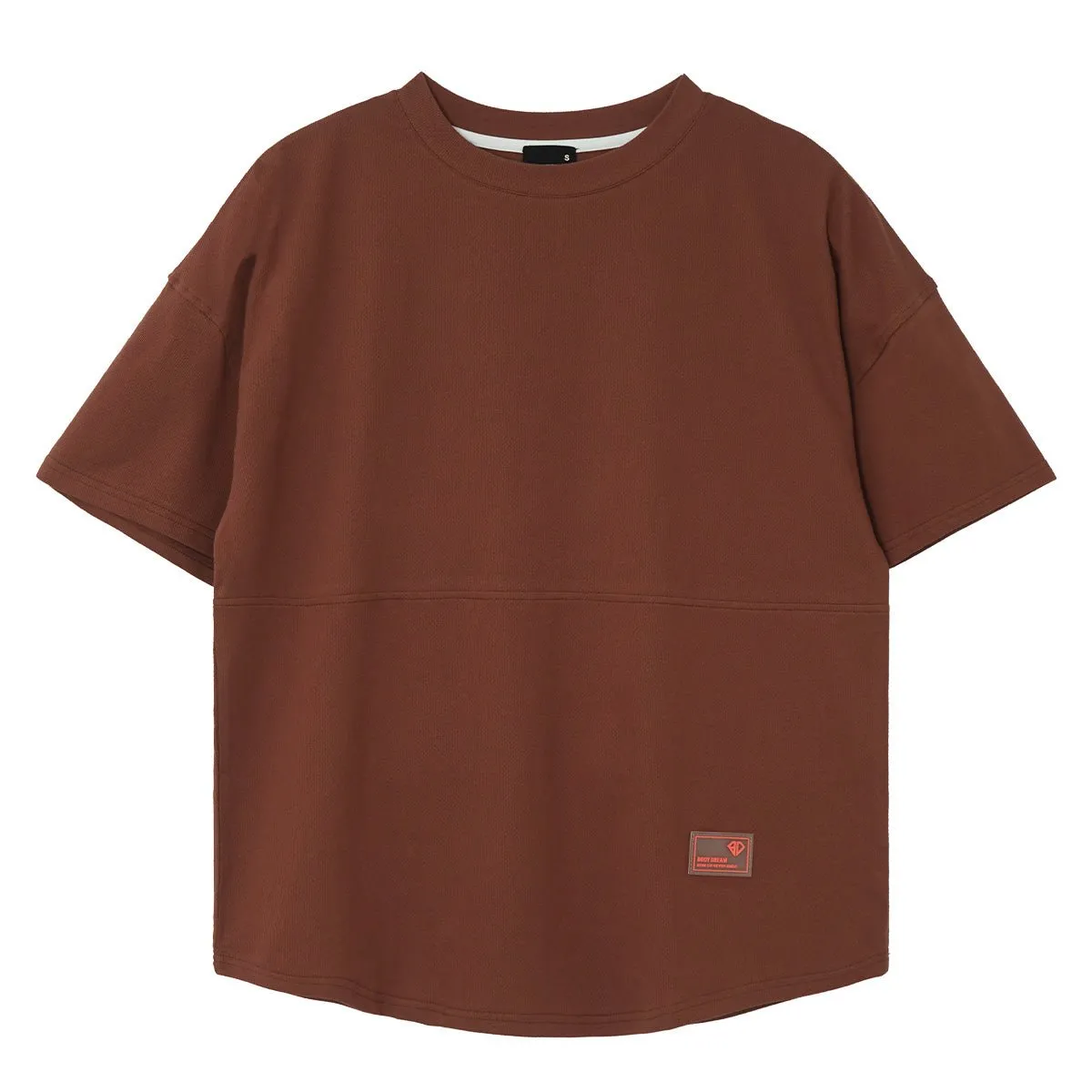 Easy Breath Relaxed Fit Brown Fitness Tee