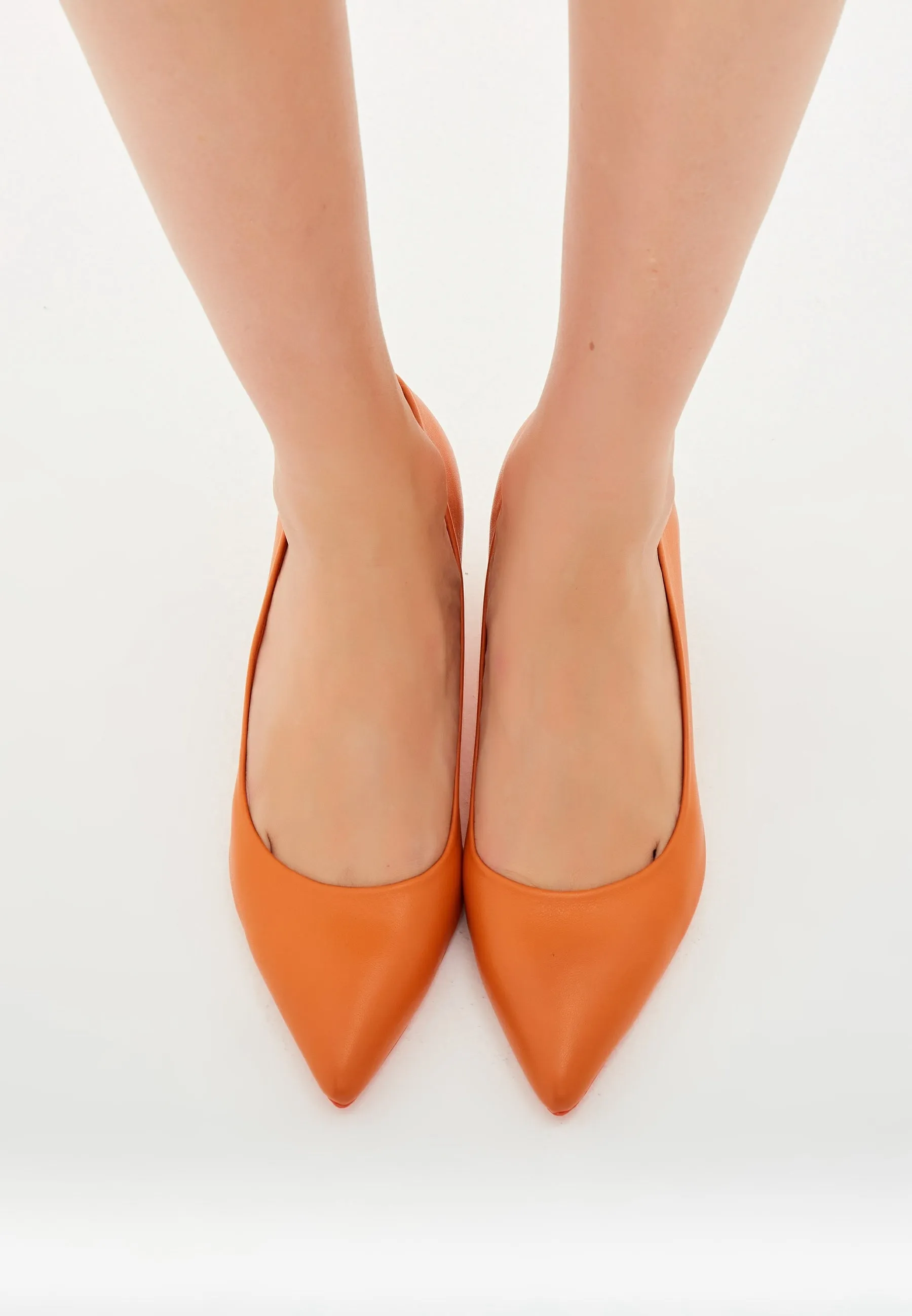 Elegant Luxe Pumps - Orange