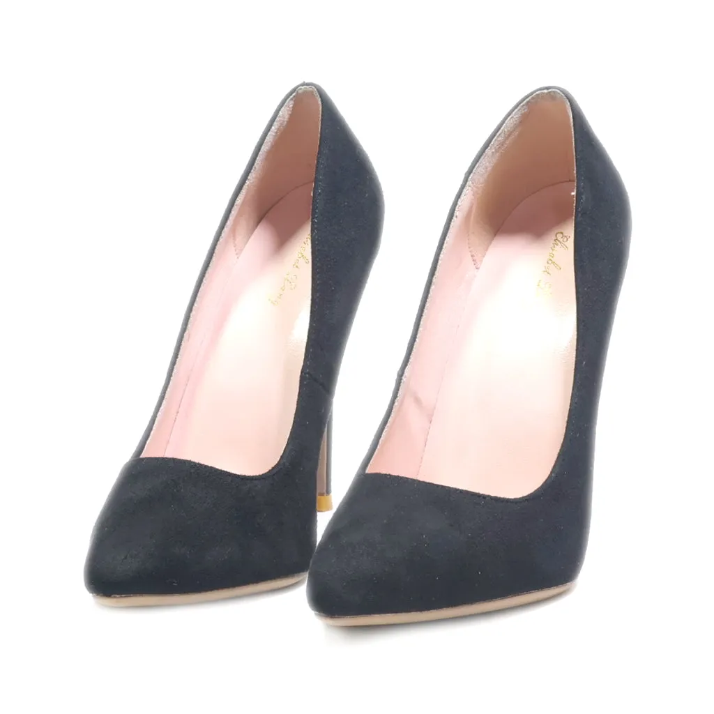 Elisabet Lang High-Heel Shoes Suede Black Colour For Women