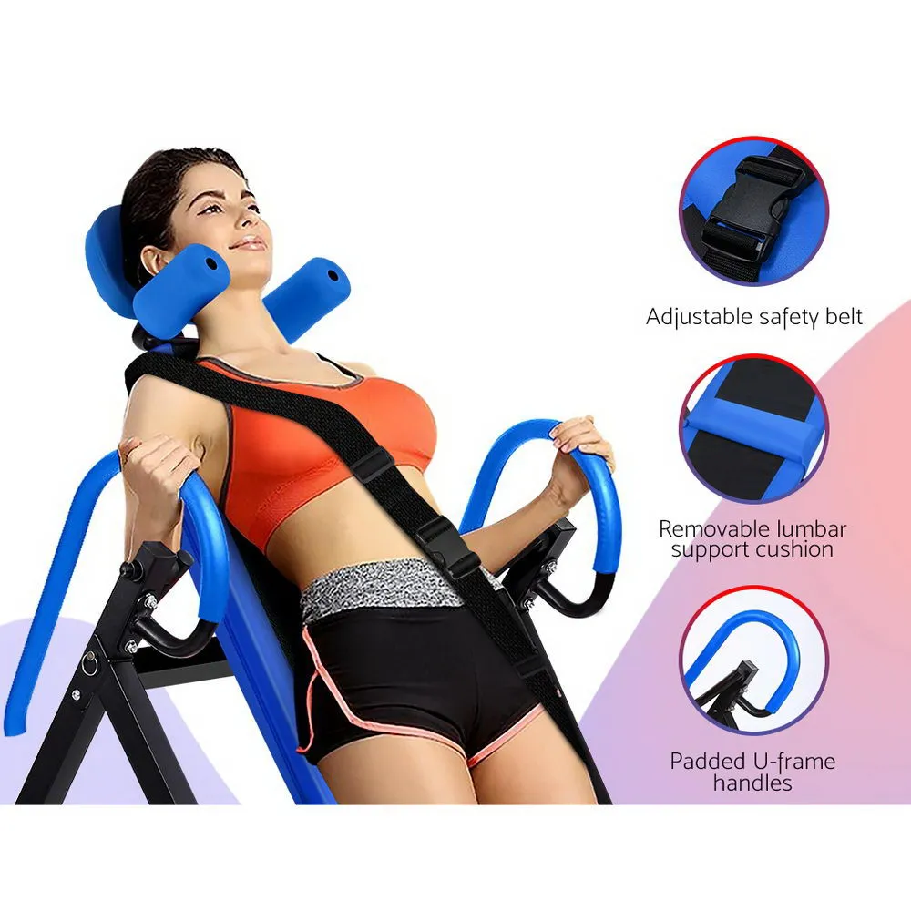 Everfit Gravity Inversion Table Foldable Stretcher Inverter Home Gym Fitness