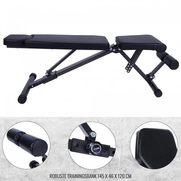 Foldable Weight Bench - Black