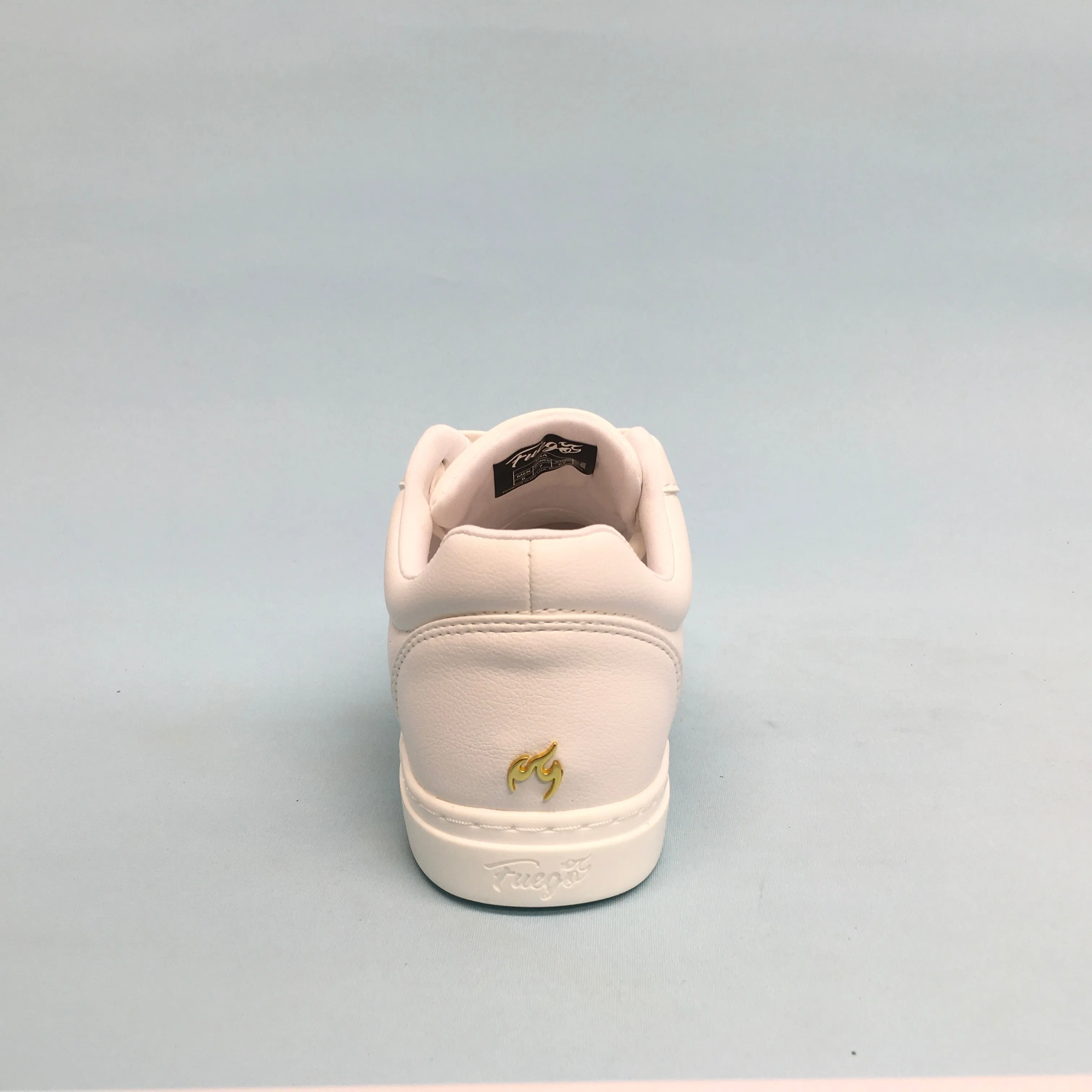 Fuego: Low-Top Dance Sneaker | All White | MED | Flat Full Rubber Sole | VEGAN