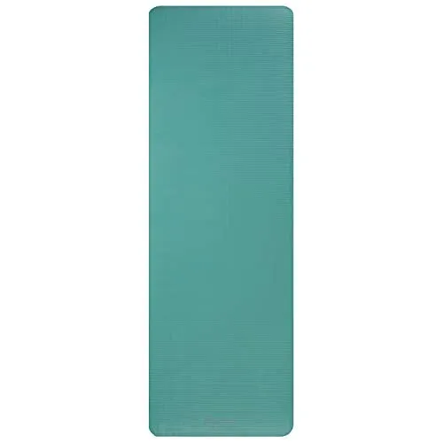 Gaiam Essentials Thick Yoga Mat Fitness & Exercise Mat With Easy-Cinch Carrier Strap, Teal, 72"L X 24"W X 2/5 Inch Thick