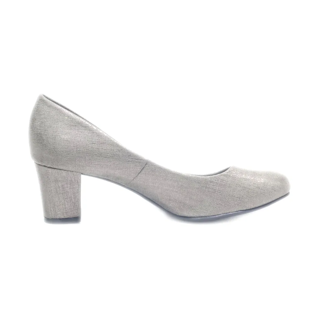 Graceland Mid-Heel Shoes Suede Grey Colour For Women